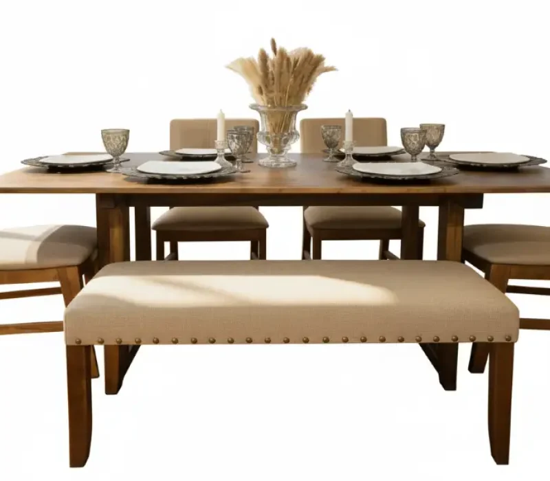 Comedor belgica para 06 personas top madera 100% maple