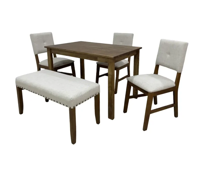 Comedor dublin para 06 personas madera tropical maple