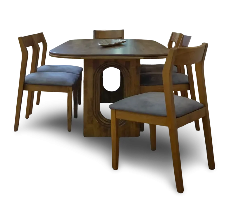 Comedor milán top madera 8 personas en maple amplio y moderno