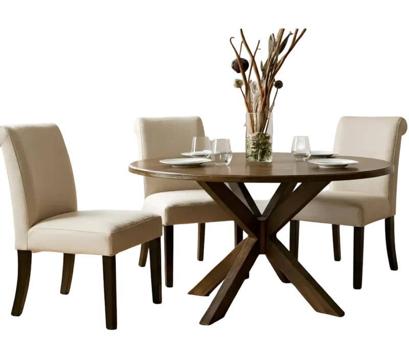Comedor terranova para 03 personas con top madera